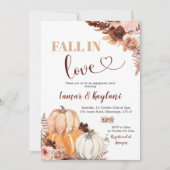 Rustikaler Boho Pumpkin Fall Liebe Engagement Part Einladung (Vorderseite)