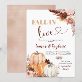 Rustikaler Boho Pumpkin Fall Liebe Engagement Part Einladung