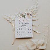 Rustikaler Boho Simple Floral Save the Date Calend