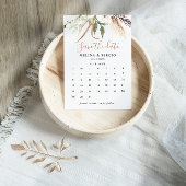 Rustikaler Boho Simple Floral Save the Date Calend