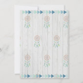 Rustikaler Boho Stammes- überhaupt wilder 4. Einladung (Rückseite)