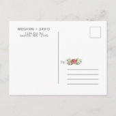 Rustikaler Boho Sukkulenter Kaktus Save the Date Ankündigungspostkarte (Rückseite)