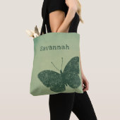 Rustikaler Boho verblasste grüne Schmetterlingsmüh Tasche (Von Nahem)