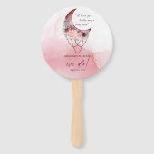 Rustikaler BOHO Wasserfarbe Halbmond Fächer (Vorderseite)