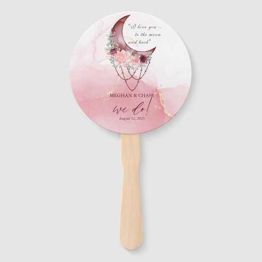 Rustikaler BOHO Wasserfarbe Halbmond Fächer (Vorderseite)