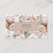 Rustikaler Boho-Wildblumen-Cream-Terrakotta Visitenkarte (Vorderseite)