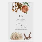 Rustikaler Boho Willkommen bei unserem Hochzeitska Acrylschild (Vorderseite)