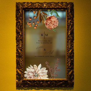 Rustikaler Boho Willkommen bei unserem Hochzeitska Fensteraufkleber