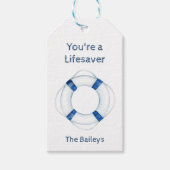 Rustikaler Bootlebensversicherer Geschenkanhänger (Vorderseite)