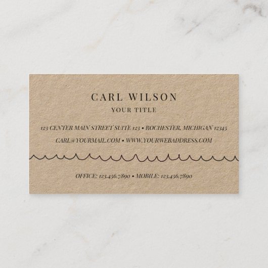 Rustikaler Bootsverleih Visitenkarte (Rückseite)