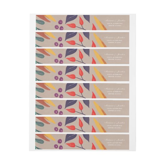 Rustikaler botanischer Fall Themenwelt Rücksendead (Bogen)