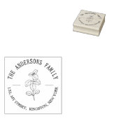 Rustikaler botanischer Familienname Leaf Gummistempel (Stempel)