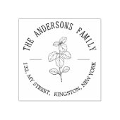 Rustikaler botanischer Familienname Leaf Gummistempel (Prägung)