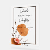 Rustikaler botanischer Herbst Rahmen Hochzeitsempf Acrylschild (Winkel)