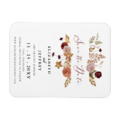 Rustikaler botanischer Herbst Save the Date Magnet (Horizontal)