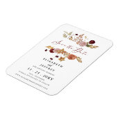 Rustikaler botanischer Herbst Save the Date Magnet (Linke Seite)