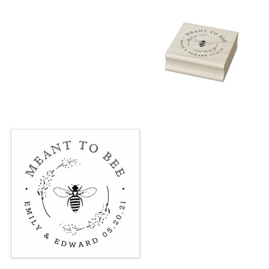 Rustikaler botanischer Kranz Gastgeschenk Hochzeit Gummistempel (Stempel)