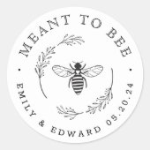 Rustikaler botanischer Kranz Gastgeschenk Hochzeit Runder Aufkleber (Vorderseite)