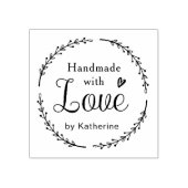 Rustikaler Botanischer Kranz Handgefertigt mit Lie Gummistempel (Prägung)