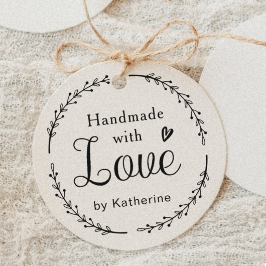 Rustikaler Botanischer Kranz Handgefertigt mit Lie Gummistempel