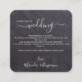 Rustikaler botanischer QR-Code Einladung zur Hochz (Rückseite)