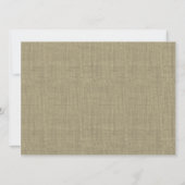 Rustikaler Bow und Burlap Wedding 7,5 in. Einladung (Rückseite)