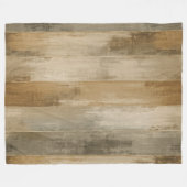 Rustikaler Braun-Grau-Beiger verwitterter Barnwood Fleecedecke (Vorderseite (Horizontal))