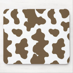 Rustikaler Braun-Weiß-Kuhdruck Country Western Mousepad