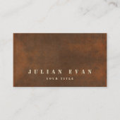 Rustikaler Brauneisen Stahl Fettstiftbau Visitenkarte (Vorderseite)
