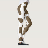 Rustikaler brauner bzw. weißer Kuhdruck Western Leggings (Rechts)