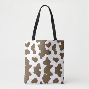 Rustikaler brauner bzw. weißer Kuhdruck Western Tasche