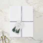 Rüstikaler brauner cremefarbener grüner Weihnachts Geschenkanhänger (Mit Garn)