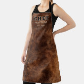 Rustikaler brauner Koch Western Land Typografie Gr Schürze (InSitu)