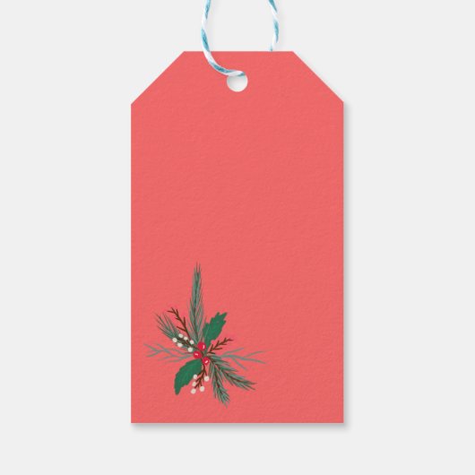 Rustikaler brauner Kraftsenkarzinom - Mistelkuchen Geschenkanhänger (Rückseite)