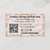 Rustikaler brauner Marmor für Küchen Umzugsladen Visitenkarte (Rückseite)