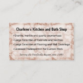 Rustikaler brauner Marmor für Küchen Umzugsladen Visitenkarte (Vorderseite)