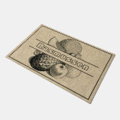 Rustikaler brauner Obstsorte Individuelle Name Emp Fußmatte (Schrägansicht)