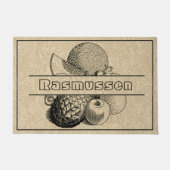 Rustikaler brauner Obstsorte Individuelle Name Emp Fußmatte (Vorderseite)
