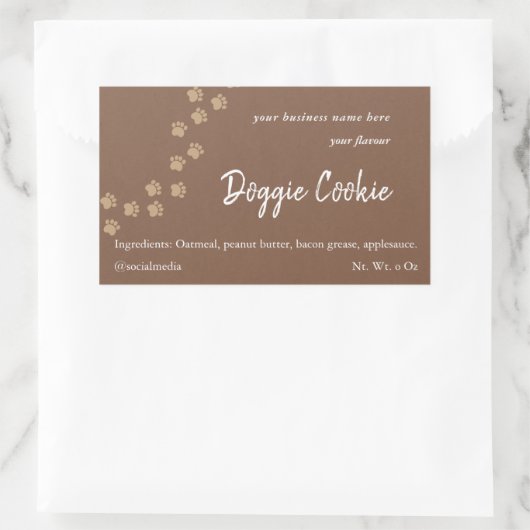 Rustikaler brauner Pfotenpflaster Rechteckiger Aufkleber (Tasche)