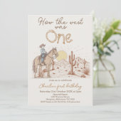 Rustikaler brauner Sonnenuntergang wie West war ei Einladung (Stehend Vorderseite)