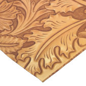 Rustikaler brauner Western aus geschliffenem Leder Kurzer Tischläufer (Ecke)