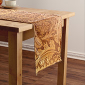 Rustikaler brauner Western aus geschliffenem Leder Kurzer Tischläufer (Beispiel)