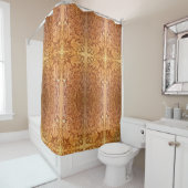 Rustikaler brauner Western-Country-Lederprint Duschvorhang (Beispiel)