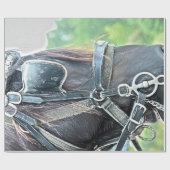 Rustikaler brauner Western Geschenkpapier (Flach)