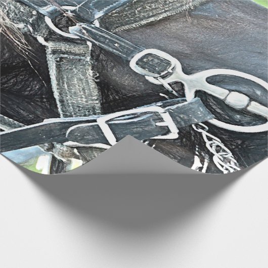 Rustikaler brauner Western Geschenkpapier (Ecke)