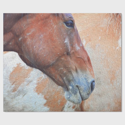 Rustikaler brauner Western Geschenkpapier (Flach)