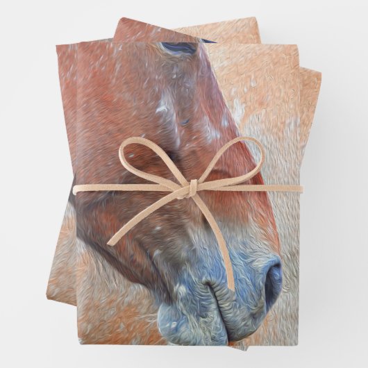 Rustikaler brauner Western Geschenkpapier Set (Beispiel)