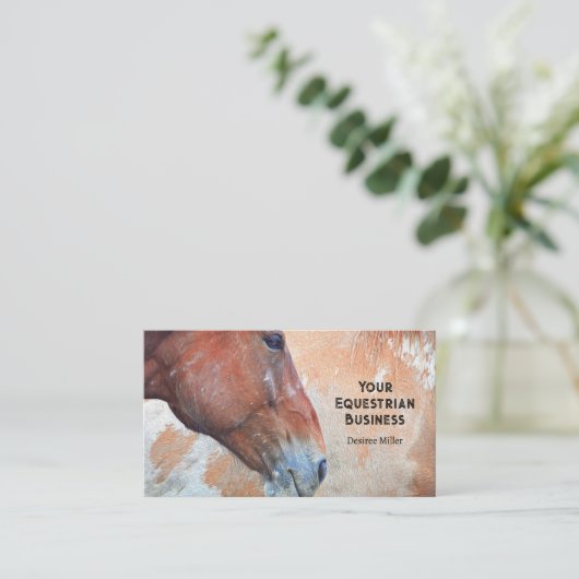 Rustikaler brauner Western Visitenkarte (Stehend Vorderseite)