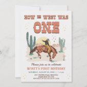 Rustikaler brauner Western wie West war ein 1. Geb Einladung (Vorderseite)