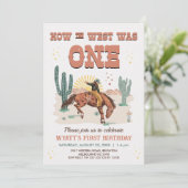 Rustikaler brauner Western wie West war ein 1. Geb Einladung (Stehend Vorderseite)